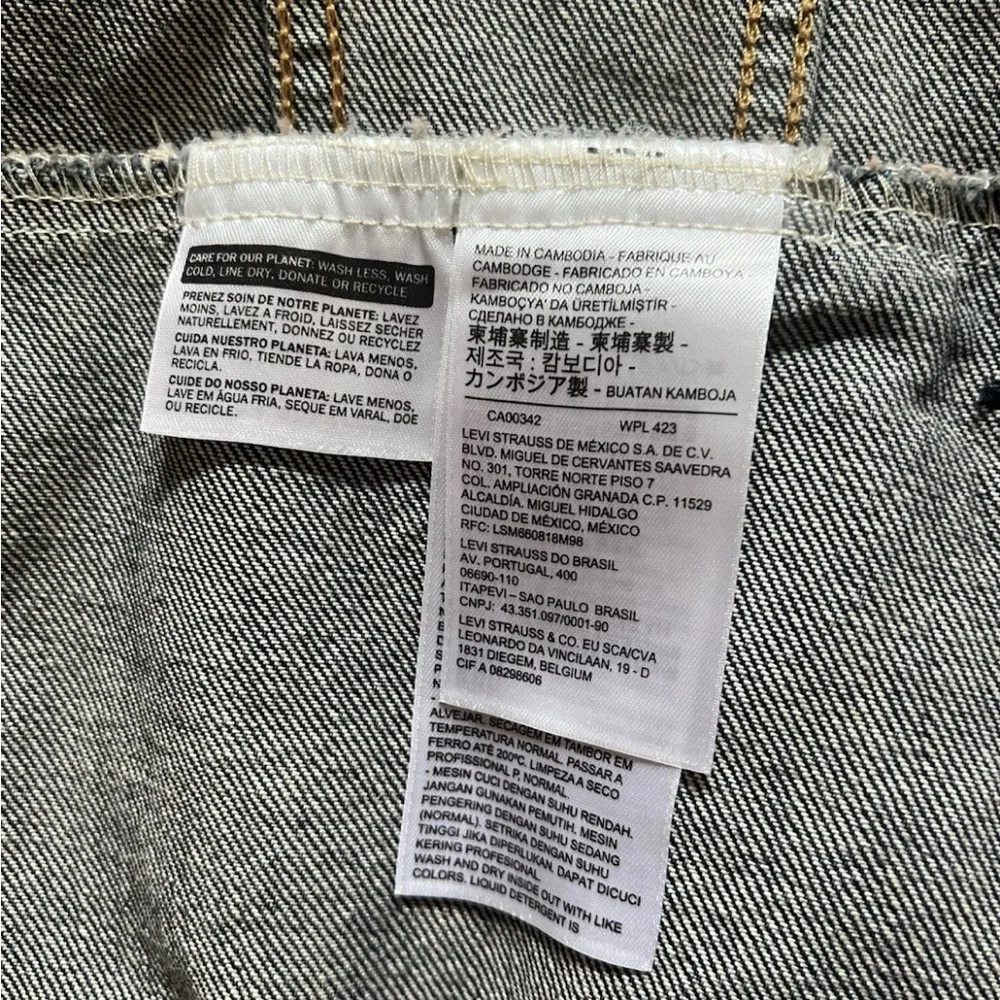 Levi’s Premium 72334-0573 Big E Trucker Jacket L Oversized Fade EUC 25x28 - Picture 7 of 10